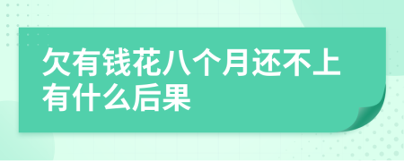 欠有钱花八个月还不上有什么后果