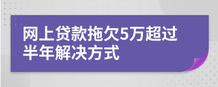 网上贷款拖欠5万超过半年解决方式