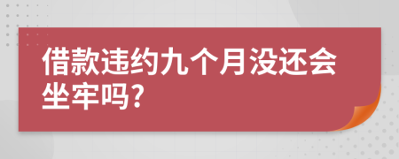 借款违约九个月没还会坐牢吗?