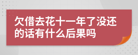 欠借去花十一年了没还的话有什么后果吗