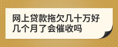 网上贷款拖欠几十万好几个月了会催收吗