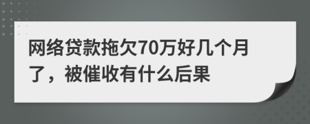 网络贷款拖欠70万好几个月了，被催收有什么后果