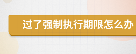 过了强制执行期限怎么办