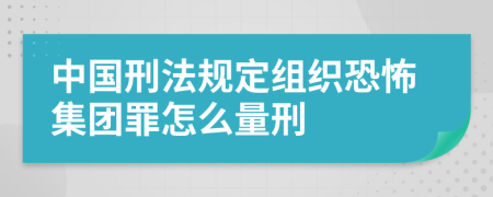 中国刑法规定组织恐怖集团罪怎么量刑