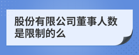 股份有限公司董事人数是限制的么