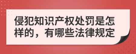 侵犯知识产权处罚是怎样的，有哪些法律规定