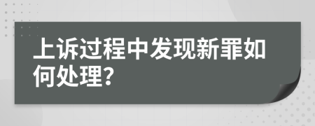 上诉过程中发现新罪如何处理？