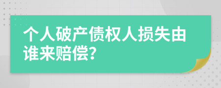 个人破产债权人损失由谁来赔偿？