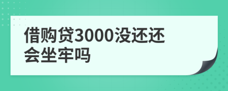 借购贷3000没还还会坐牢吗