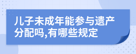 儿子未成年能参与遗产分配吗,有哪些规定