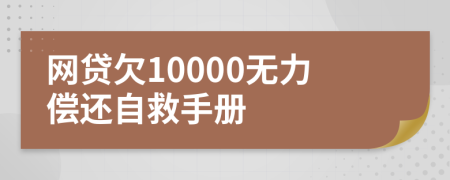 网贷欠10000无力偿还自救手册