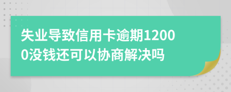 失业导致信用卡逾期12000没钱还可以协商解决吗