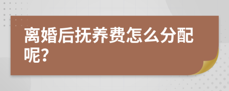 离婚后抚养费怎么分配呢？