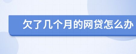 欠了几个月的网贷怎么办