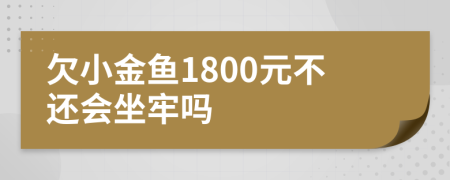 欠小金鱼1800元不还会坐牢吗