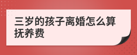 三岁的孩子离婚怎么算抚养费