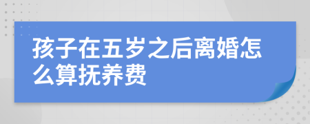 孩子在五岁之后离婚怎么算抚养费