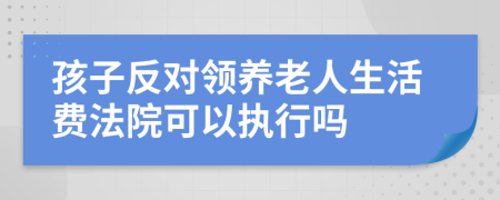 孩子反对领养老人生活费法院可以执行吗