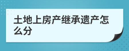 土地上房产继承遗产怎么分