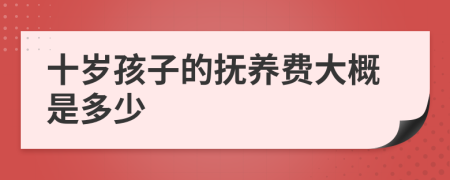 十岁孩子的抚养费大概是多少