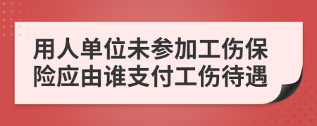 用人单位未参加工伤保险应由谁支付工伤待遇