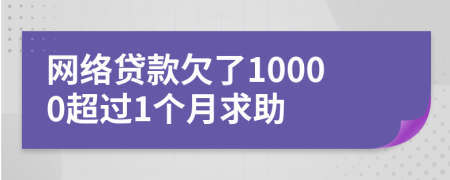 网络贷款欠了10000超过1个月求助