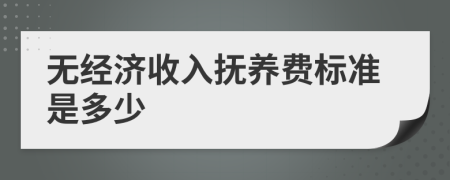 无经济收入抚养费标准是多少
