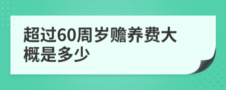 超过60周岁赡养费大概是多少