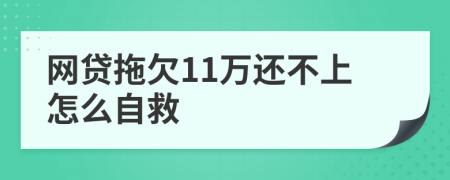 网贷拖欠11万还不上怎么自救