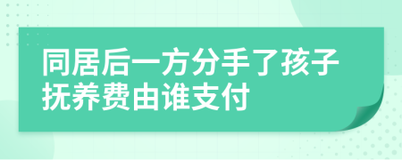 同居后一方分手了孩子抚养费由谁支付