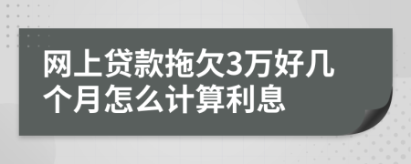 网上贷款拖欠3万好几个月怎么计算利息