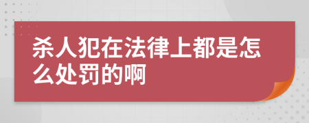 杀人犯在法律上都是怎么处罚的啊