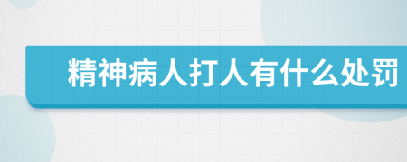 精神病人打人有什么处罚