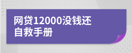 网贷12000没钱还自救手册