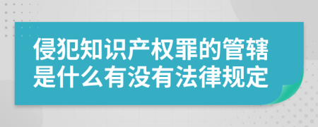 侵犯知识产权罪的管辖是什么有没有法律规定