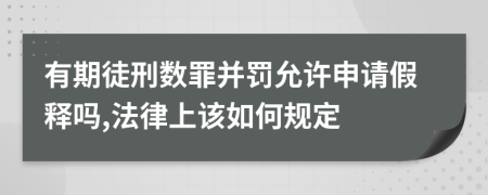 有期徒刑数罪并罚允许申请假释吗,法律上该如何规定