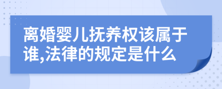 离婚婴儿抚养权该属于谁,法律的规定是什么