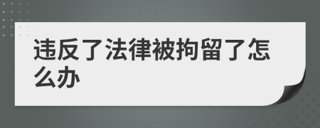 违反了法律被拘留了怎么办