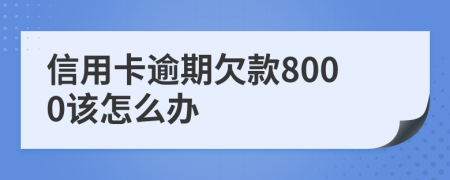 信用卡逾期欠款8000该怎么办