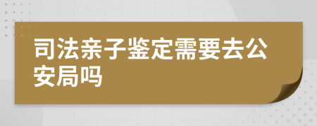 司法亲子鉴定需要去公安局吗