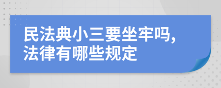 民法典小三要坐牢吗,法律有哪些规定