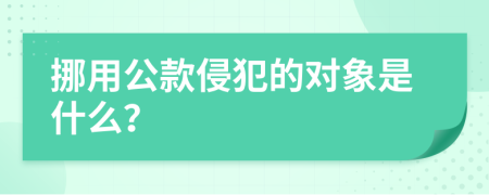 挪用公款侵犯的对象是什么？