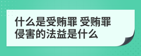 什么是受贿罪 受贿罪侵害的法益是什么