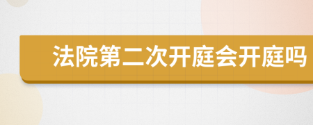 法院第二次开庭会开庭吗