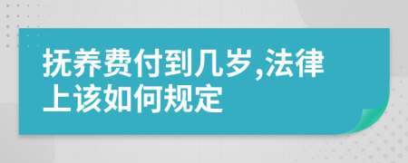 抚养费付到几岁,法律上该如何规定