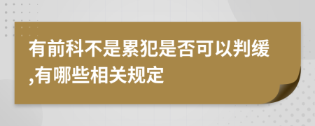 有前科不是累犯是否可以判缓,有哪些相关规定