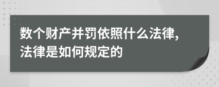 数个财产并罚依照什么法律,法律是如何规定的