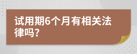 试用期6个月有相关法律吗？