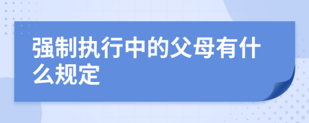 强制执行中的父母有什么规定