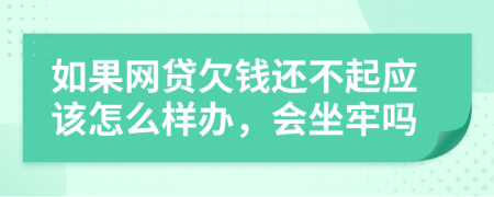 如果网贷欠钱还不起应该怎么样办，会坐牢吗